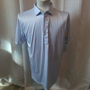 Men's Collars & Co. S/S Polo shirt L - Blue & White check